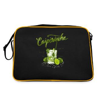 CAIPIRINHA - Retro Tasche - Schwarz/Gold - Hinten