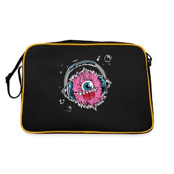 Monster - Retro Tasche - Schwarz/Gold - Hinten