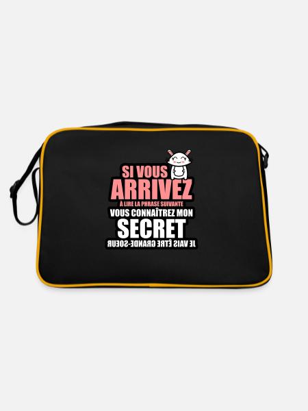 mon secret je vais être grande-soeur - Sac Retro - noir/or - Dos
