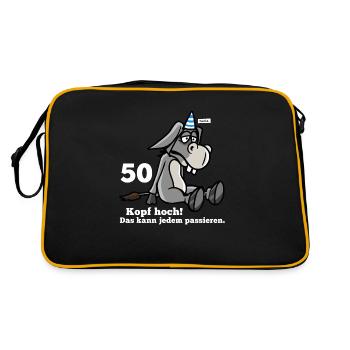 50 Head Up That Can Pass Anything Donkey 50 Gebu - Retro Bag - black/gold - Back