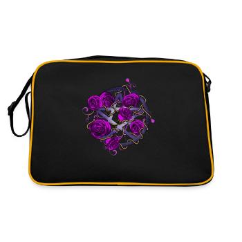 Roses pentagramme violet - Sac Retro - noir/or - Dos