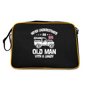 Never Underestimate an Old Man with a Landy - Sac Retro - noir/or - Dos