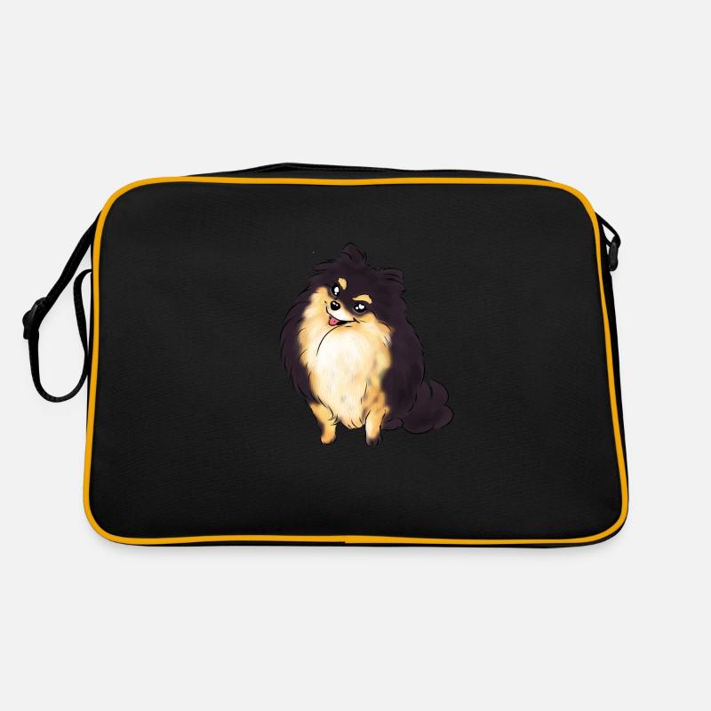 Black Tan Pom Retro Bag
