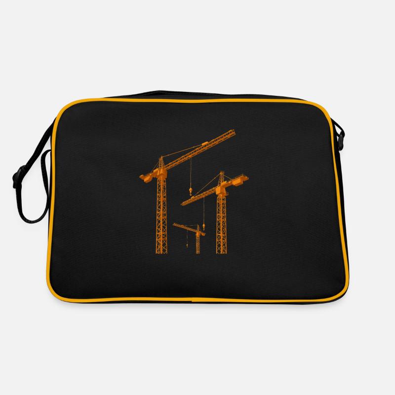 Construction cranes, construction site, industry Retro Bag