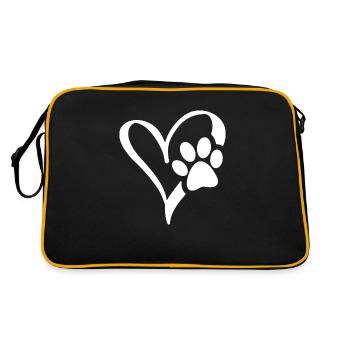 Paws heart - Retro Bag - black/gold - Back