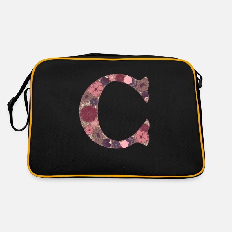 Lettre de fleur C Sac Retro
