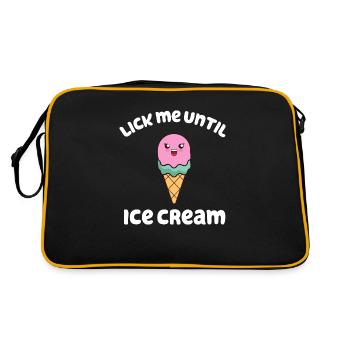 Lick me Until Ice Cream - Retro Bag - black/gold - Back