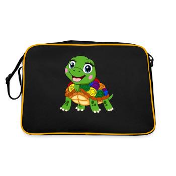 arc-en-ciel tortue lgbt tank animal lgbtqia - Sac Retro - noir/or - Dos