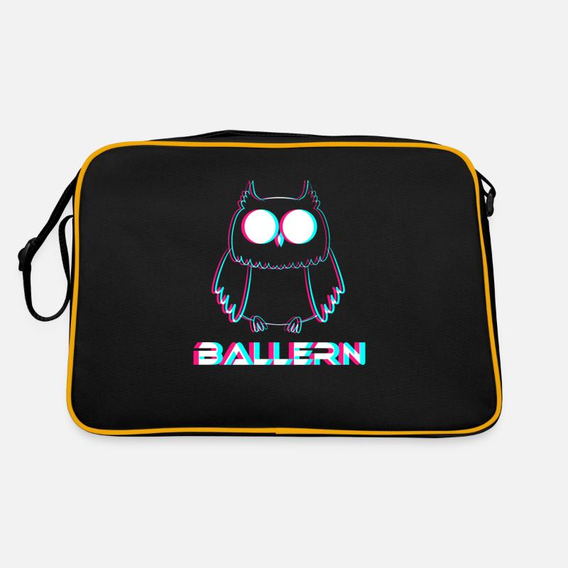 Ballern Eule Raver Rave EDM Techno DJ Retro Tasche