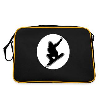 Snowboard Snowboarder - Sac Retro - noir/or - Dos