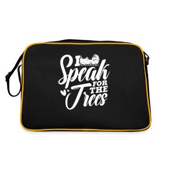 I speak for the trees Design - Retro Bag - black/gold - Back