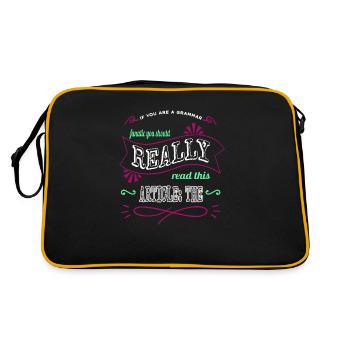 citation contentwriter châssis bday blagues littéraires - Sac Retro - noir/or - Dos