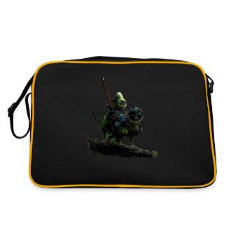 Drôle de créature avec guerrier - Sac Retro - noir/or - Dos