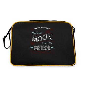 quote earth gift idea funny quote astronomy tshirt - Retro Bag - black/gold - Back