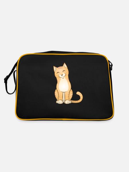 Stubentiger - Retro Tasche - Schwarz/Gold - Hinten