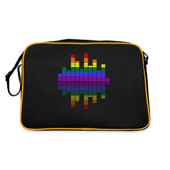 Der Equalizer - Retro Tasche - Schwarz/Gold - Hinten