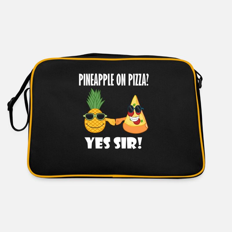 Pineapple and Pizza Buddy Ironic Saying Pizza Chef Retro Bag