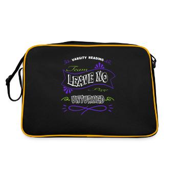 Book Fan Lover Green Happy Books Lover Citation Fun - Sac Retro - noir/or - Dos