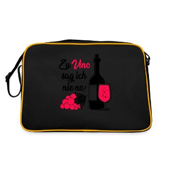 Je ne dis jamais non à Vino ! - Sac Retro - noir/or - Dos
