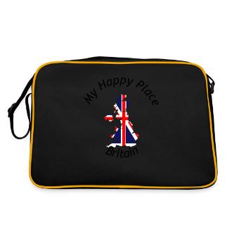 Mon endroit heureux: la Grande-Bretagne - Sac Retro - noir/or - Dos