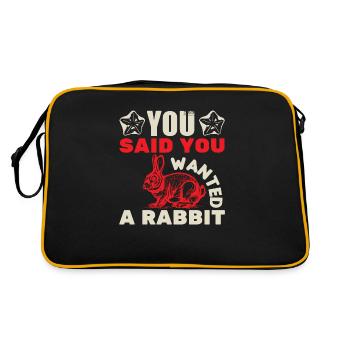 YOU SAID YOU WANTED A RABBIT - Retro Bag - black/gold - Back