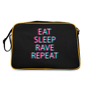 Techno Rave Festival Electro Music Raver - Sac Retro - noir/or - Dos