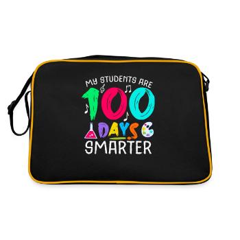 Mes élèves sont des enseignants 100 jours plus intelligents - Sac Retro - noir/or - Dos