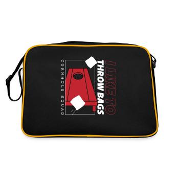 Like Throwing Bags Ironic Sack Tossing Cornhole - Retro Bag - black/gold - Back