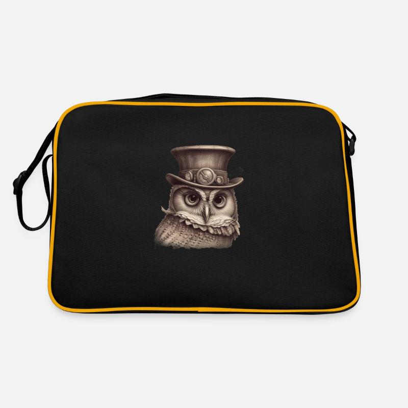 Steampunk Eule 1 Retro Tasche