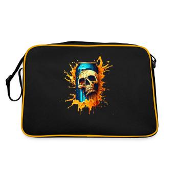 Canette de bière Skull - Sac Retro - noir/or - Dos