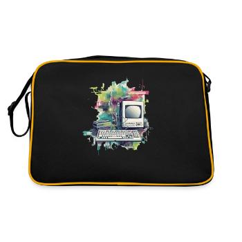 Vintage computer - Retro Bag - black/gold - Back