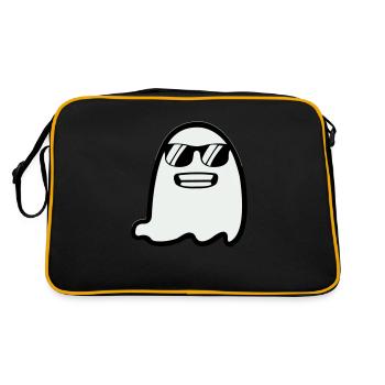 Ghost with Sunglasses - Retro Tasche - Schwarz/Gold - Hinten