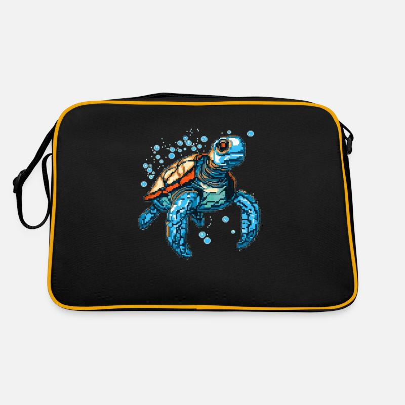 Turtle in 8 bit retro game graphics Retro Bag