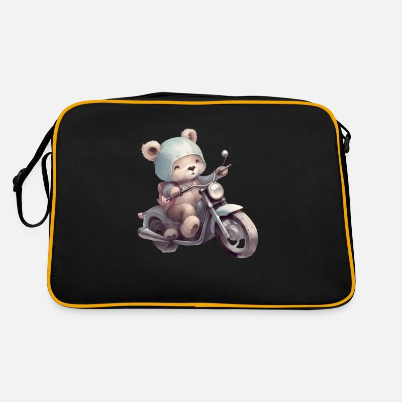 Teddy Bear Motorcycle Retro Bag