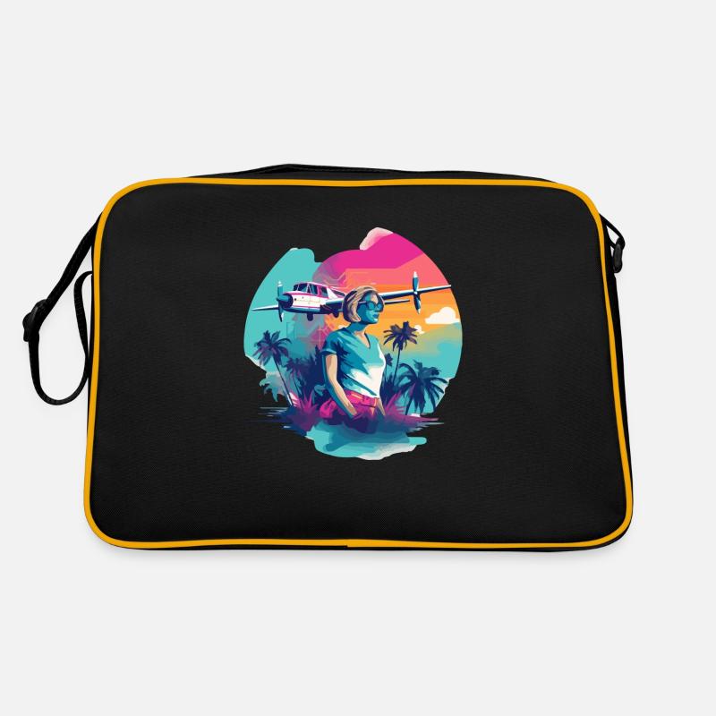 Emma en vacances - Sac Retro - noir/or