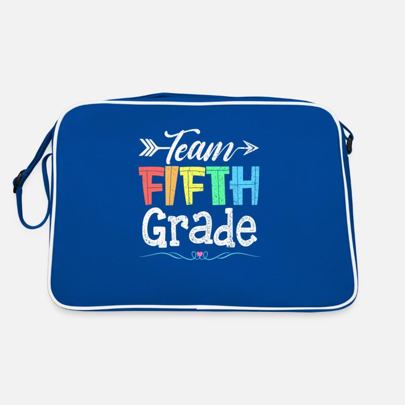 Équipe Élève enseignant de cinquième année Retour à l’école Sac Retro