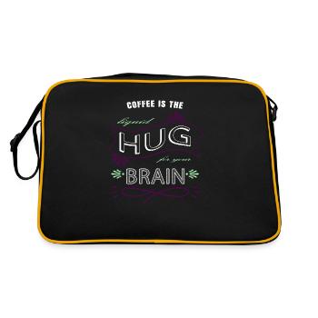 caffeine gift idea geek drinking happy gift - Retro Bag - black/gold - Back