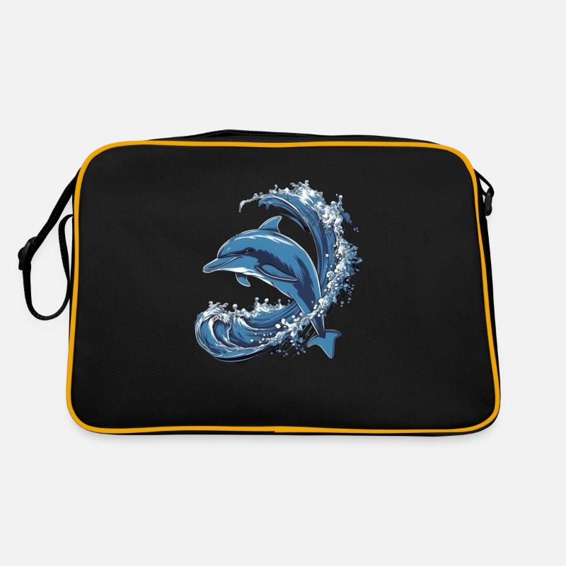 Dolphin Wave Retro Bag