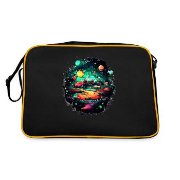 The universe reveals a fascinating sight - Retro Bag - black/gold - Back