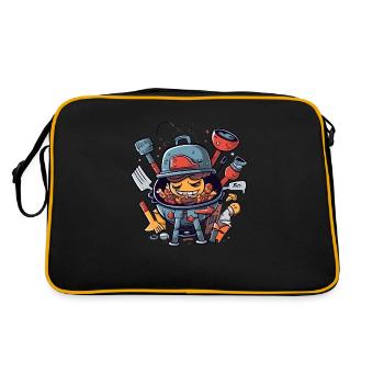 Barbecue Kawaii utensils - Retro Bag - black/gold - Back