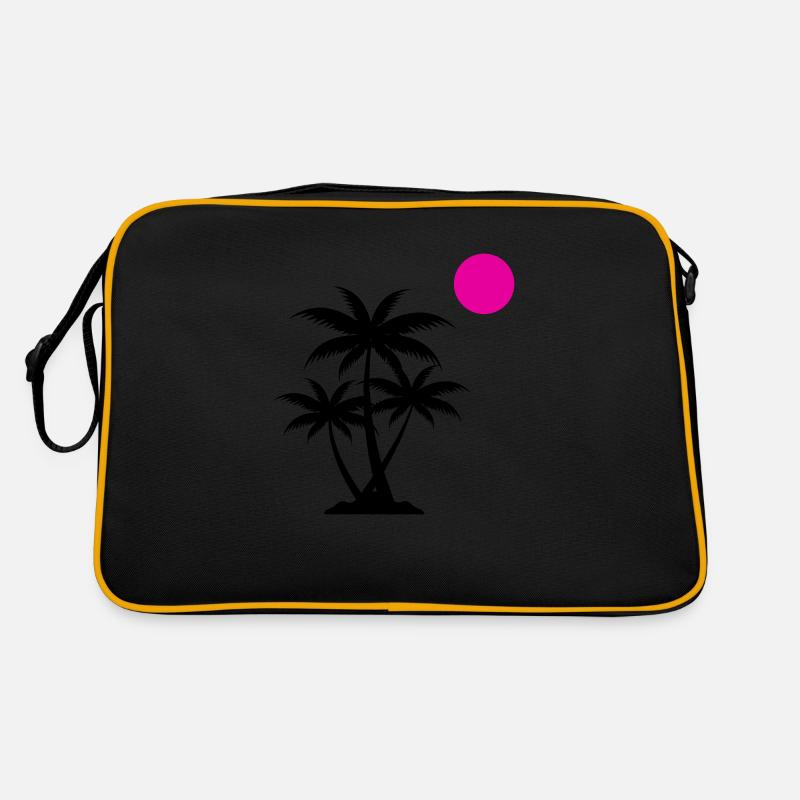 palme sunset Retro Tasche