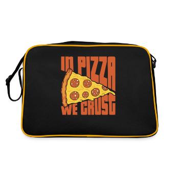 in pizza we crust Design pour un fabricant de pizza - Sac Retro - noir/or - Dos