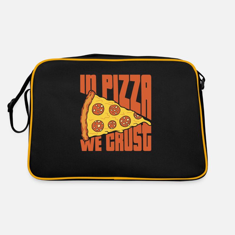 in pizza we crust Design pour un fabricant de pizza Sac Retro