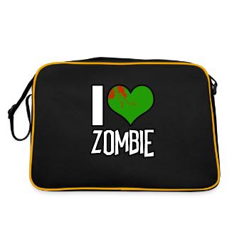 J’adore Zombie Saying - Sac Retro - noir/or - Dos