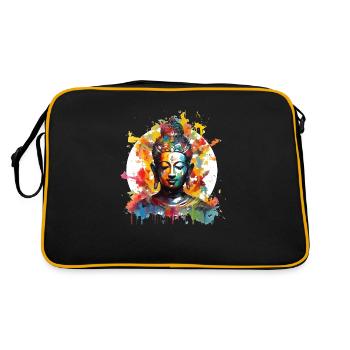 Meditation Purity Wisdom Compassion Gift - Retro Bag - black/gold - Back