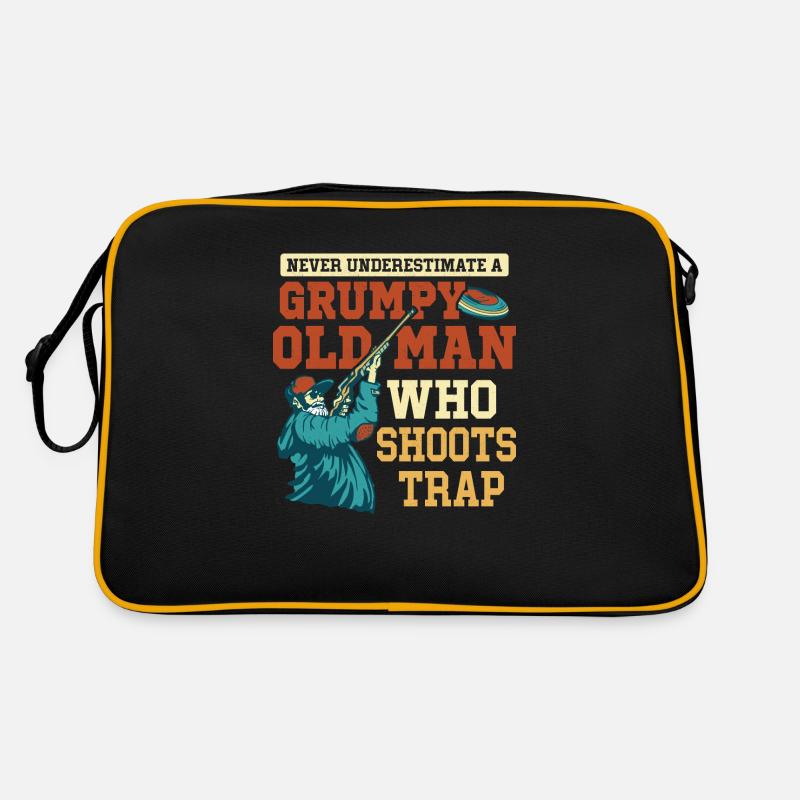 Never Underestimate A Grumpy Old Man Who Shoots Tr Retro Tasche