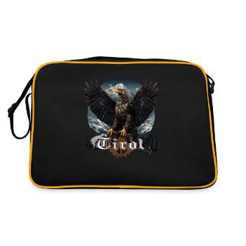 Tyrol T-Shirt Eagles & Mountains - Retro Bag - black/gold - Back