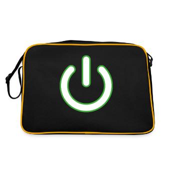 Powebutton vert - Sac Retro - noir/or - Dos