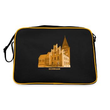 Église de l’hôtel de ville de Schwaan Mecklembourg-Poméranie-Occidentale - Sac Retro - noir/or - Dos