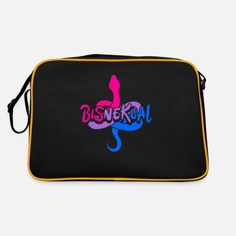 Bisnekual Snake Bisexual Lgbt Rainbow Bi Pride Retro Bag